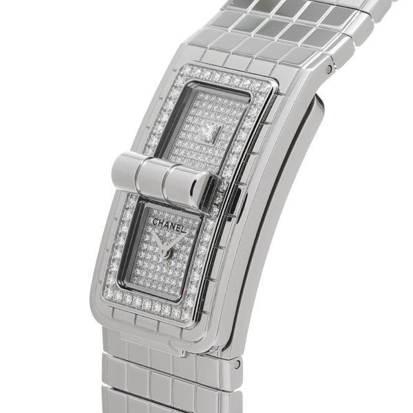シャネル コードココ ベゼル/文字盤ダイヤ 1Pダイヤ H5812 ダイヤモンド レディース 腕時計 クォーツ 中古 銀蔵