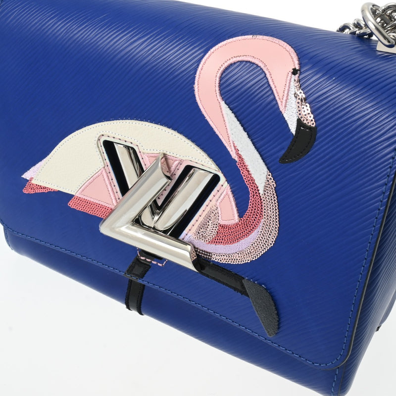 LOUIS VUITTON ルイヴィトン エピ ツイスト MM フラミンゴ ブルー レディース エピレザー ショルダーバッグ Aランク 中古 銀蔵