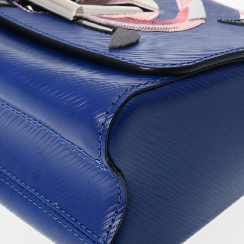LOUIS VUITTON ルイヴィトン エピ ツイスト MM フラミンゴ ブルー レディース エピレザー ショルダーバッグ Aランク 中古 銀蔵