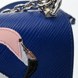 LOUIS VUITTON ルイヴィトン エピ ツイスト MM フラミンゴ ブルー レディース エピレザー ショルダーバッグ Aランク 中古 銀蔵