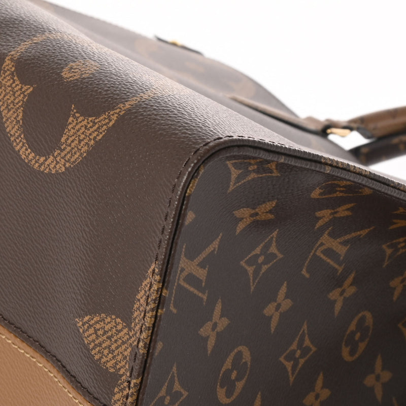 LOUIS VUITTON ルイヴィトン モノグラムジャイアント リバース オンザゴー GM 2WAYトート ブラウン M45320 レディース モノグラムキャンバス ハンドバッグ Aランク 中古 銀蔵