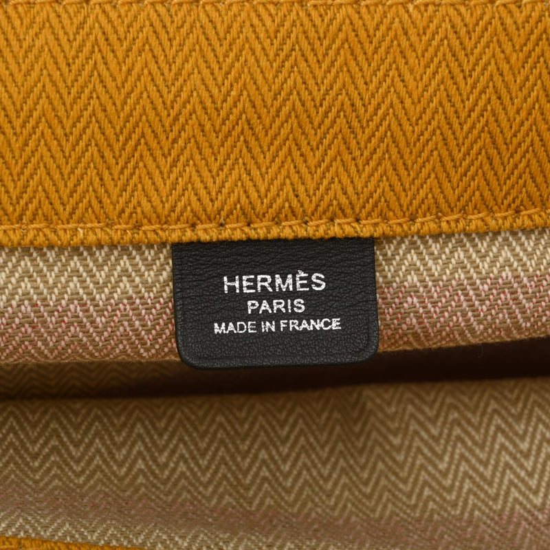 HERMES エルメス サックアリーヌ MM ロカバール ジョーヌ/オレンジ/マリン Z刻印(2021年頃) レディース トワルシェブロン スイフト ショルダーバッグ Aランク 中古 銀蔵