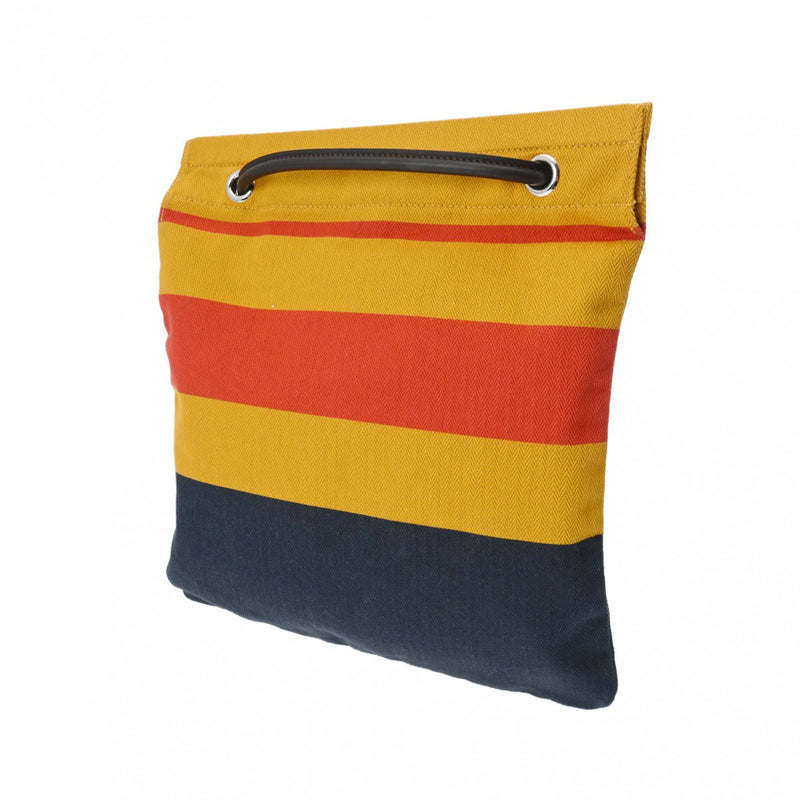 HERMES エルメス サックアリーヌ MM ロカバール ジョーヌ/オレンジ/マリン Z刻印(2021年頃) レディース トワルシェブロン スイフト ショルダーバッグ Aランク 中古 銀蔵