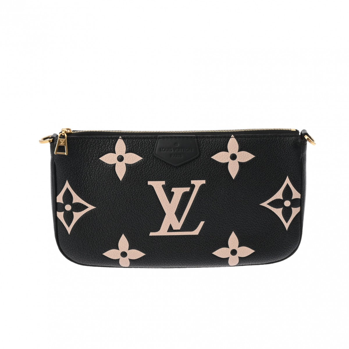 LOUIS VUITTON ルイヴィトン モノグラムアンプラント アンプラント ミュルティ ポシェット アクセソワール ブラック/ベージュ M45777 レディース レザー ショルダーバッグ 新同 中古  人気・おすすめ｜省スペース設計・旅行向けにおすすめ 公式 プライバシー配送 今だけ特典付き