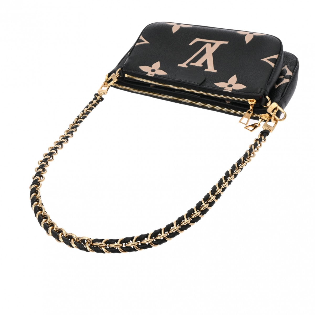 LOUIS VUITTON ルイヴィトン モノグラムアンプラント アンプラント ミュルティ ポシェット アクセソワール ブラック/ベージュ M45777 レディース レザー ショルダーバッグ 新同 中古  人気・おすすめ｜省スペース設計・旅行向けにおすすめ 公式 プライバシー配送 今だけ特典付き