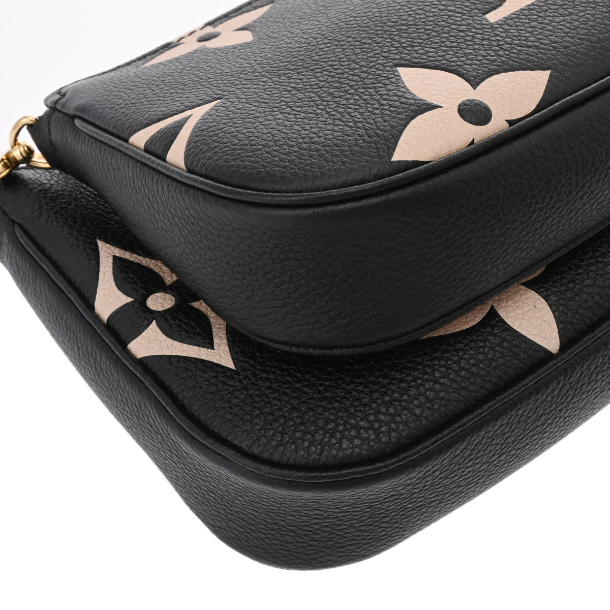 LOUIS VUITTON ルイヴィトン モノグラムアンプラント アンプラント ミュルティ ポシェット アクセソワール ブラック/ベージュ M45777 レディース レザー ショルダーバッグ 新同 中古  人気・おすすめ｜省スペース設計・旅行向けにおすすめ 公式 プライバシー配送 今だけ特典付き