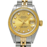 ROLEX ロレックス デイトジャスト 10Pダイヤ 69173G レディース 腕時計 自動巻き Aランク 中古 銀蔵