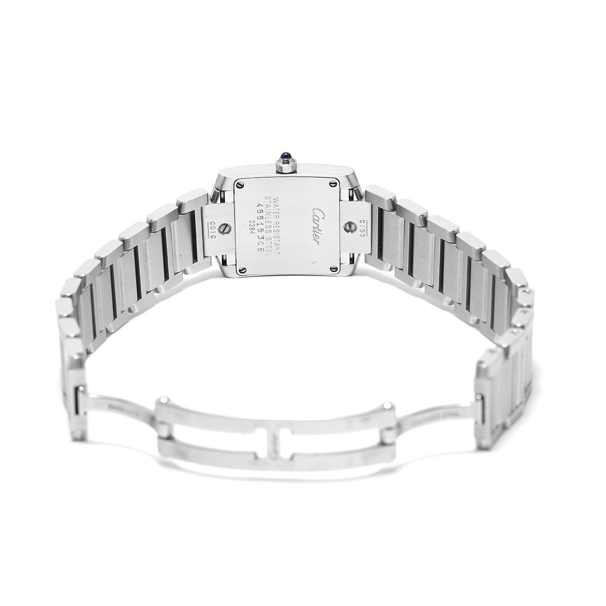 中古 カルティエ CARTIER W51026Q3 ブラック レディース 腕時計 中古)CARTIER カルティエ タンク フランセーズ SM W51026Q3 ブラック