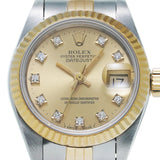 ROLEX ロレックス デイトジャスト 10Pダイヤ 69173G レディース YG/SS 腕時計 自動巻き Aランク 中古 銀蔵