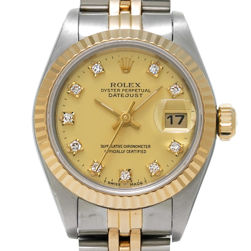 ROLEX ロレックス デイトジャスト 10Pダイヤ 69173G レディース 腕時計 自動巻き Aランク 中古 銀蔵