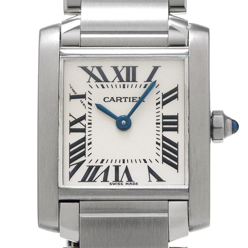 CARTIER カルティエ タンク フランセーズ SM W51008Q3 レディース SS 腕時計 クォーツ Aランク 中古 銀蔵