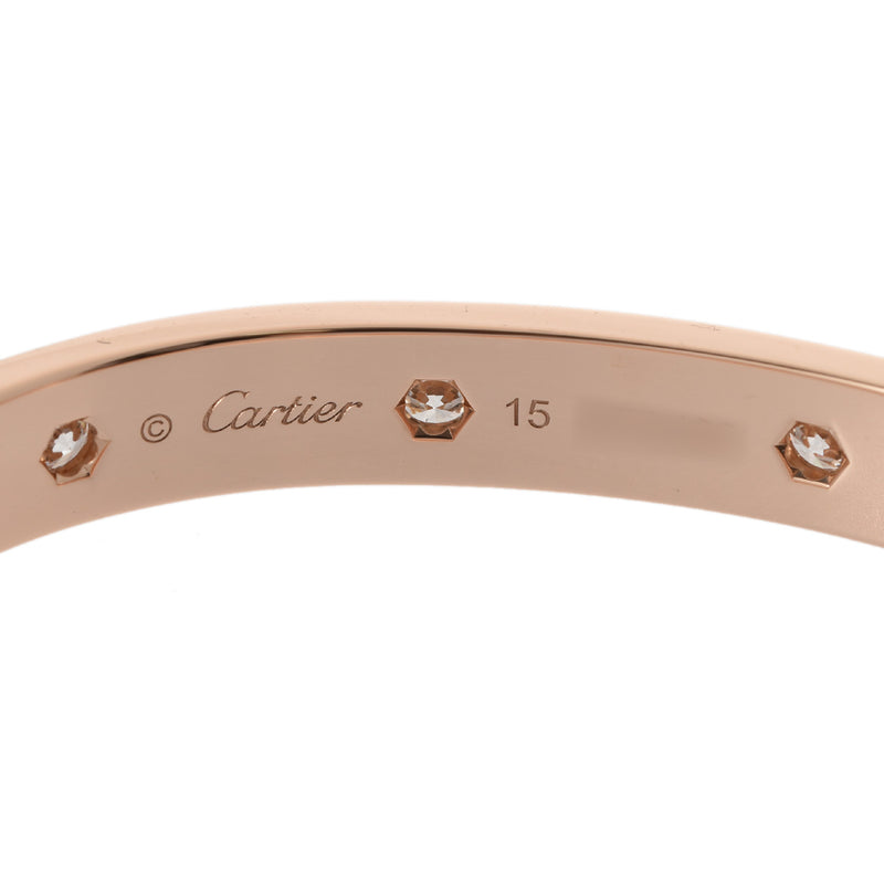 CARTIER カルティエ ラブブレスレットオールダイヤ #15 最新型 レディース K18ピンクゴールド ブレスレット Aランク 中古 銀蔵