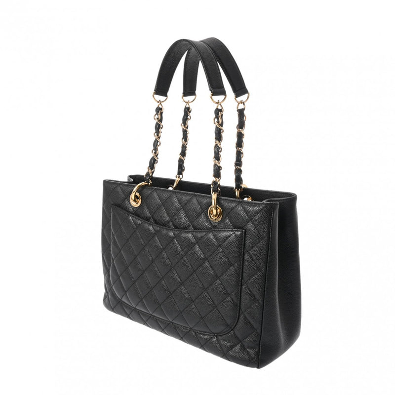 CHANEL シャネル GST グランドショッピングトート 黒 ゴールド金具 A50995 レディース キャビアスキン トートバッグ Aランク 中古 銀蔵