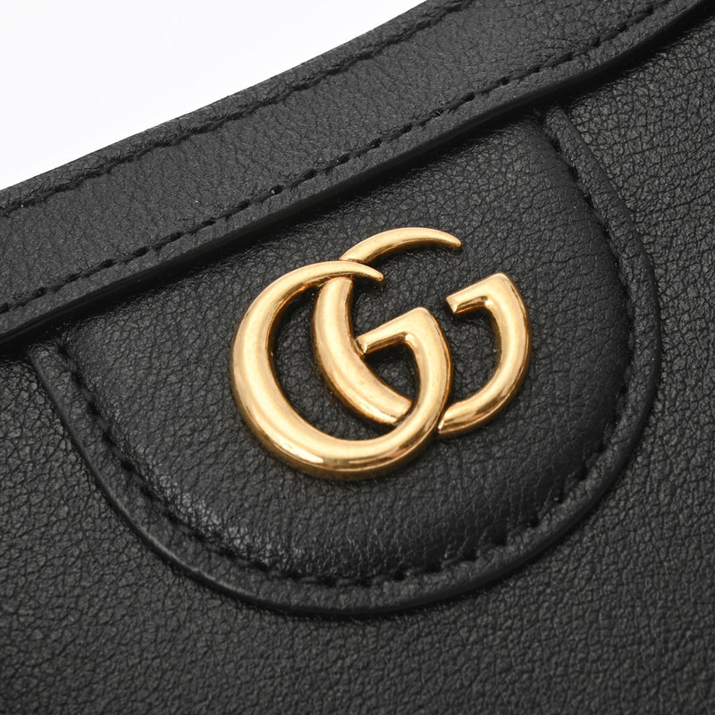 GUCCI グッチ ダイアナ ミニトートバッグ ブラック/イエロー ゴールド金具 655661 レディース レザー ハンドバッグ 新同 中古 銀蔵