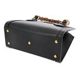 GUCCI グッチ ダイアナ ミニトートバッグ ブラック/イエロー 655661 レディース レザー ハンドバッグ 新同 中古 銀蔵