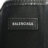 BALENCIAGA バレンシアガ ネイビーカバス M ホワイト/ブラック 339936 レディース キャンバス レザー ハンドバッグ Aランク 中古 銀蔵