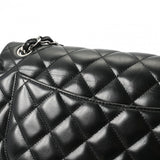 CHANEL シャネル マトラッセ チェーンショルダー Wフラップ 30cm 黒 A58600 レディース ラムスキン ショルダーバッグ Aランク 中古 銀蔵