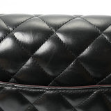 CHANEL シャネル マトラッセ チェーンショルダー Wフラップ 30cm 黒 シルバー金具 A58600 レディース ラムスキン ショルダーバッグ Aランク 中古 銀蔵