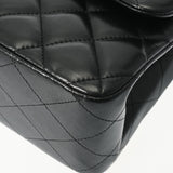 CHANEL シャネル マトラッセ チェーンショルダー Wフラップ 30cm 黒 A58600 レディース ラムスキン ショルダーバッグ Aランク 中古 銀蔵