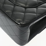 CHANEL シャネル マトラッセ チェーンショルダー Wフラップ 30cm 黒 A58600 レディース ラムスキン ショルダーバッグ Aランク 中古 銀蔵