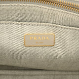 PRADA プラダ カナパ ミニトート 2WAY グレー ゴールド金具 B2439G レディース キャンバス ハンドバッグ ABランク 中古 銀蔵