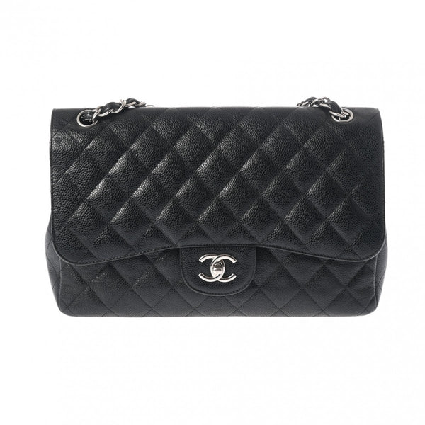 CHANEL シャネル マトラッセ チェーンショルダー 30cm 黒 シルバー金具 A58600 レディース キャビアスキン ショルダーバッグ Bランク 中古 銀蔵