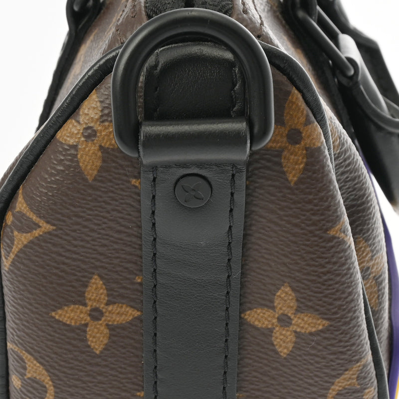 LOUIS VUITTON ルイヴィトン モノグラム キーポル XS LVラバー ブラウン/ブラック M45788 メンズ モノグラムマカサー ハンドバッグ ABランク 中古 銀蔵