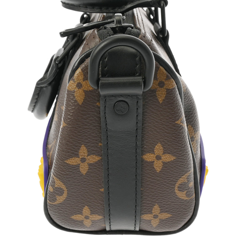 LOUIS VUITTON ルイヴィトン モノグラム キーポル XS LVラバー ブラウン/ブラック M45788 メンズ モノグラムマカサー ハンドバッグ ABランク 中古 銀蔵