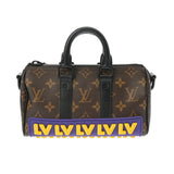 LOUIS VUITTON ルイヴィトン モノグラム キーポル XS LVラバー ブラウン/ブラック M45788 メンズ モノグラムマカサー ハンドバッグ ABランク 中古 銀蔵