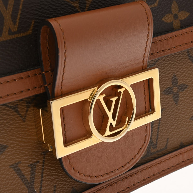 LOUIS VUITTON ルイヴィトン モノグラムリバース ドーフィーヌ MINI ブラウン M45959 レディース モノグラムキャンバス ショルダーバッグ Aランク 中古 銀蔵