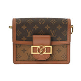 LOUIS VUITTON ルイヴィトン モノグラムリバース ドーフィーヌ MINI ブラウン M45959 レディース モノグラムキャンバス ショルダーバッグ Aランク 中古 銀蔵