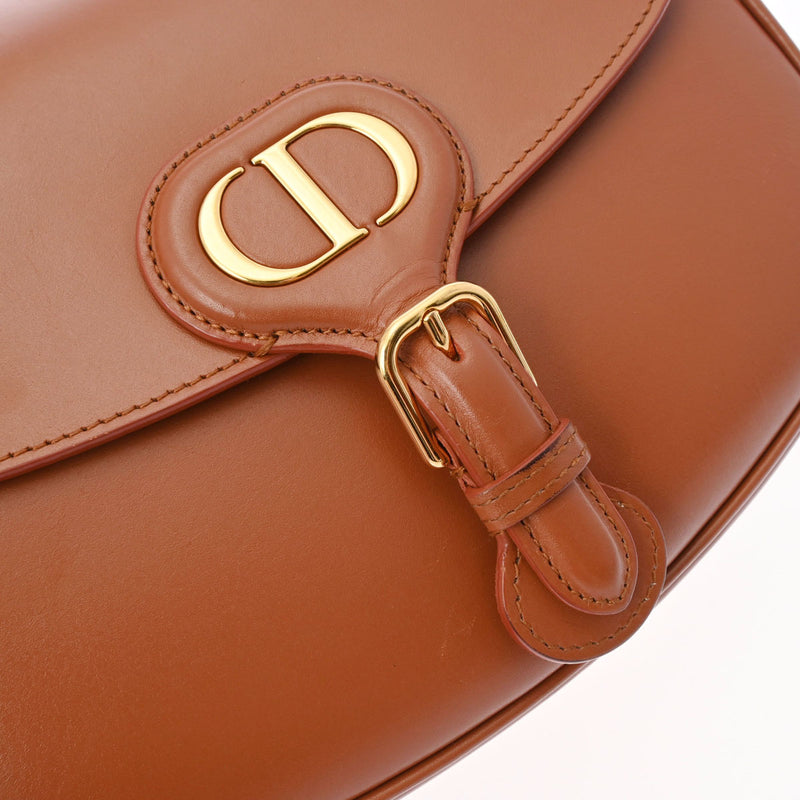 CHRISTIAN DIOR クリスチャンディオール ボビー ミディアムバッグ ブラウン ゴールド金具 M9319UMOL レディース ボックスカーフ ショルダーバッグ ABランク 中古 銀蔵