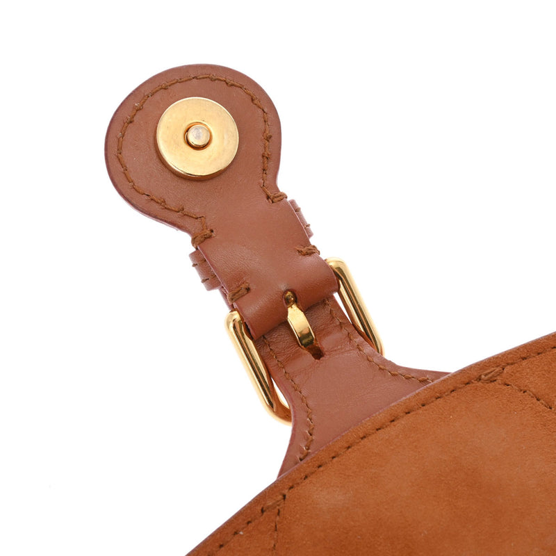 CHRISTIAN DIOR クリスチャンディオール ボビー ミディアムバッグ ブラウン ゴールド金具 M9319UMOL レディース ボックスカーフ ショルダーバッグ ABランク 中古 銀蔵