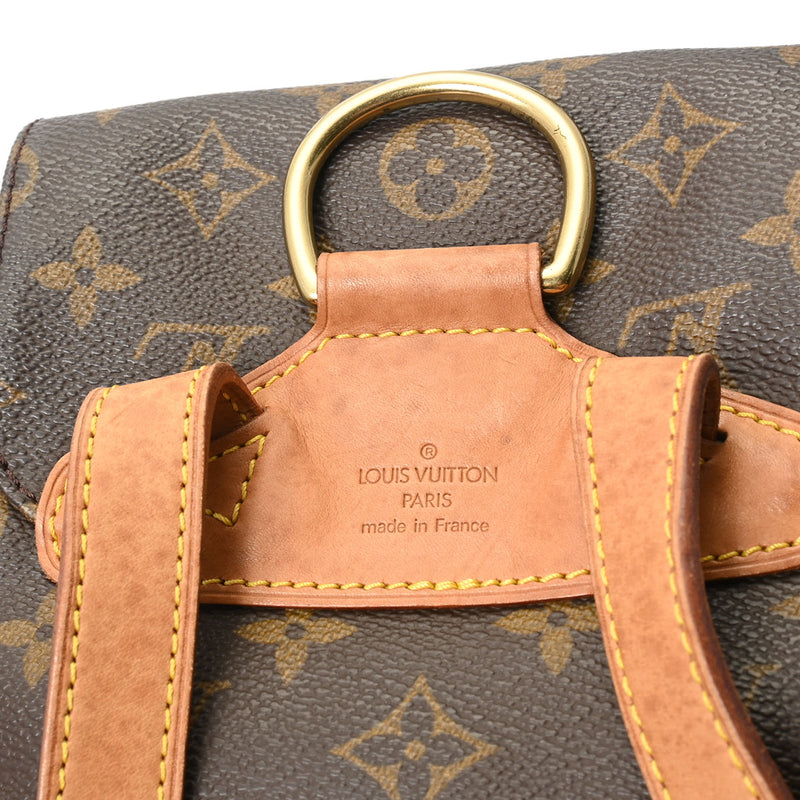 LOUIS VUITTON ルイヴィトン モノグラム モンスリ MM ブラウン M51136 レディース モノグラムキャンバス リュック・デイパック Bランク 中古 銀蔵