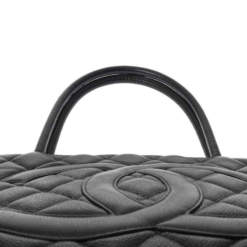 CHANEL シャネル 復刻トート 黒 A01804 レディース キャビアスキン トートバッグ Aランク 中古 銀蔵