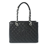 CHANEL シャネル GST グランドショッピングトート 黒 シルバー金具 A50995 レディース キャビアスキン トートバッグ 新同 中古 銀蔵