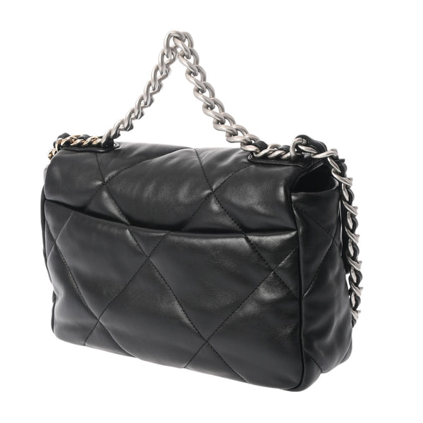 CHANEL シャネル シャネル19 チェーンショルダー  ブラック シルバー/ゴールド金具 AS1160 レディース ラムスキン ショルダーバッグ Aランク 中古 銀蔵