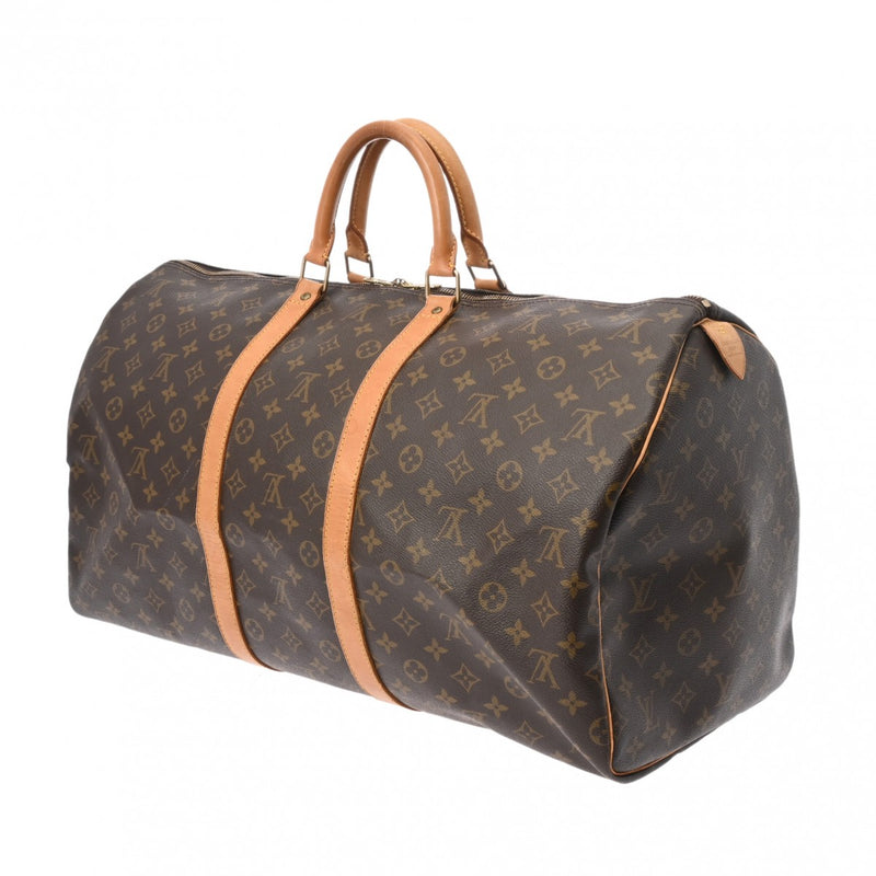 LOUIS VUITTON ルイヴィトン モノグラム キーポル 55 ブラウン M41424 ユニセックス モノグラムキャンバス ボストンバッグ Bランク 中古 銀蔵