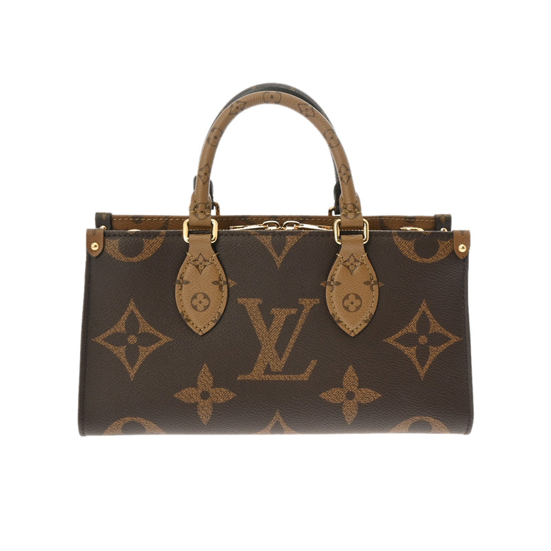 LOUIS VUITTON ルイヴィトン モノグラムリバース オンザゴー EW 2WAYショルダー ブラウン M46653 レディース モノグラムキャンバス ハンドバッグ 新同 中古 銀蔵