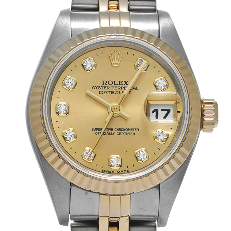 ROLEX ロレックス デイトジャスト 10Pダイヤ 79173G レディース 腕時計 自動巻き Aランク 中古 銀蔵