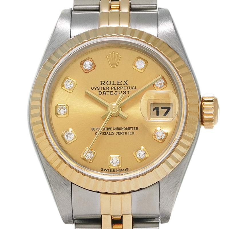 ROLEX ロレックス デイトジャスト 10Pダイヤ 79173G レディース 腕時計 自動巻き Aランク 中古 銀蔵