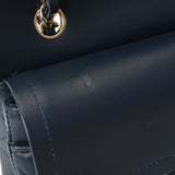 CHANEL シャネル マトラッセ チェーンショルダー 23cm Wフラップ ネイビー A01113 レディース ラムスキン ショルダーバッグ Aランク 中古 銀蔵