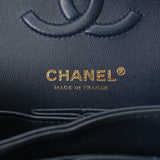 CHANEL シャネル マトラッセ チェーンショルダー 23cm Wフラップ ネイビー シャンパンゴールド金具 A01113 レディース ラムスキン ショルダーバッグ Aランク 中古 銀蔵