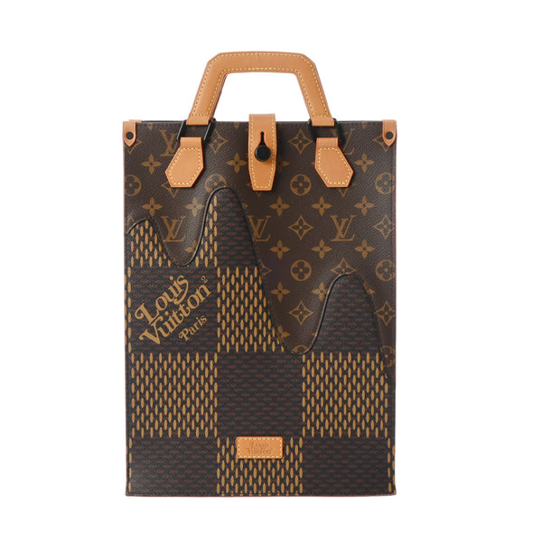 LOUIS VUITTON ルイヴィトン ダミエ ジャイアント NIGOコラボ ミニトート 2WAY ブラウン N40355 ユニセックス ダミエキャンバス ハンドバッグ Aランク 中古 銀蔵