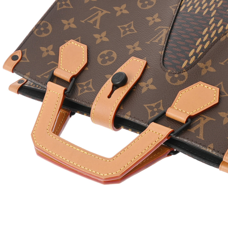 LOUIS VUITTON ルイヴィトン ダミエ ジャイアント NIGOコラボ ミニトート 2WAY ブラウン N40355 ユニセックス ダミエキャンバス ハンドバッグ Aランク 中古 銀蔵