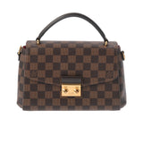 LOUIS VUITTON ルイヴィトン ダミエ クロワゼット 2WAY ブラウン N53000 レディース ダミエキャンバス ハンドバッグ Aランク 中古 銀蔵