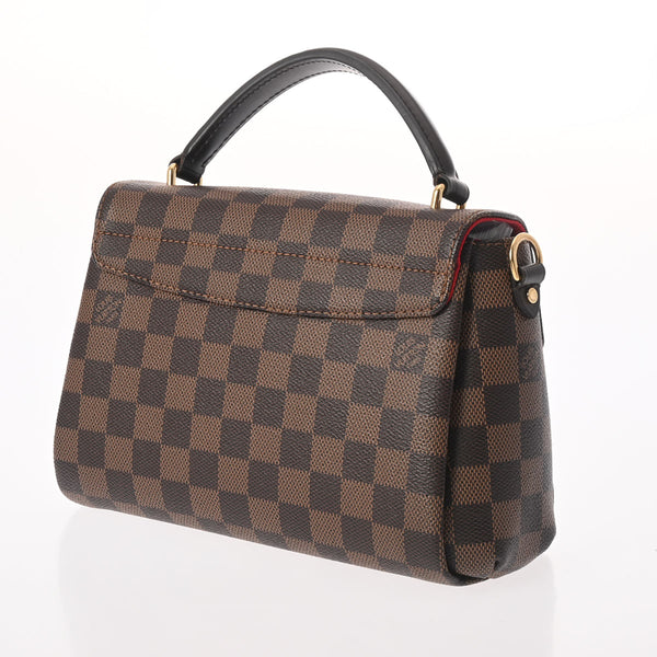 LOUIS VUITTON ルイヴィトン ダミエ クロワゼット 2WAY ブラウン N53000 レディース ダミエキャンバス ハンドバッグ Aランク 中古 銀蔵