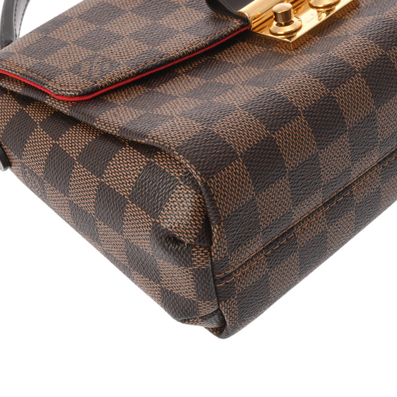 LOUIS VUITTON ルイヴィトン ダミエ クロワゼット 2WAY ブラウン N53000 レディース ダミエキャンバス ハンドバッグ Aランク 中古 銀蔵