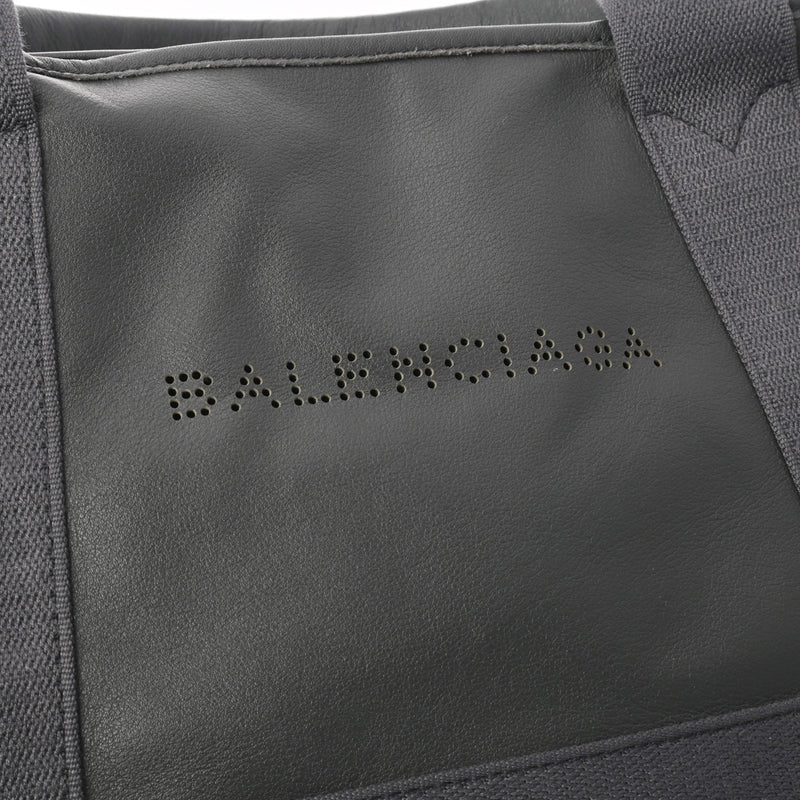 BALENCIAGA バレンシアガ ネイビーカバス XS 2WAY グレー 390346 レディース レザー/キャンバス ハンドバッグ ABランク 中古 銀蔵