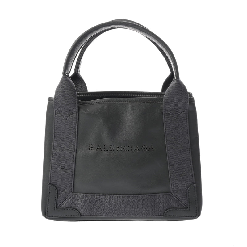 BALENCIAGA バレンシアガ ネイビーカバス XS 2WAY グレー 390346 レディース レザー/キャンバス ハンドバッグ ABランク 中古 銀蔵